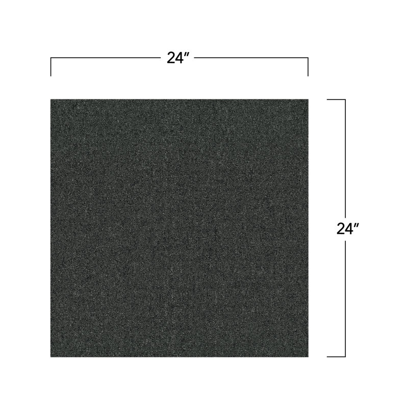 Carreaux de moquette en fibre de nylon 24 po x 24 po Mohawk Advance (96 pieds carrés par carton - 24 carreaux), Denim