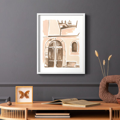 Blush Architecture Study V, reproduction encadrée - bois massif