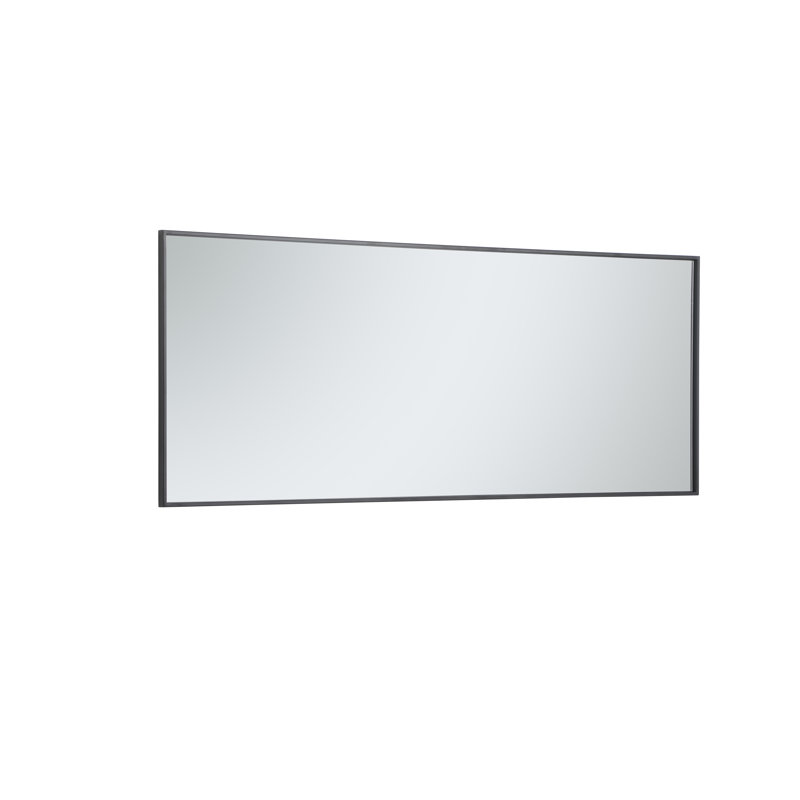 Miroir mural Sabine, 60 po x 24 po, Noir