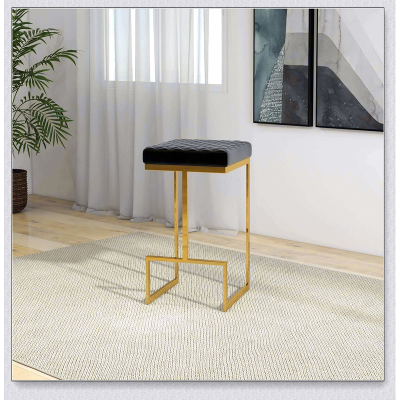 Tabouret rembourré Joel Mid Century Modern Luxury