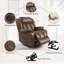 Fauteuil inclinable électrique Power Lift avec chauffage et massage, fauteuils inclinables en cuir avec porte-gobelet, charge USB, pour le salon (ocre)-900681645