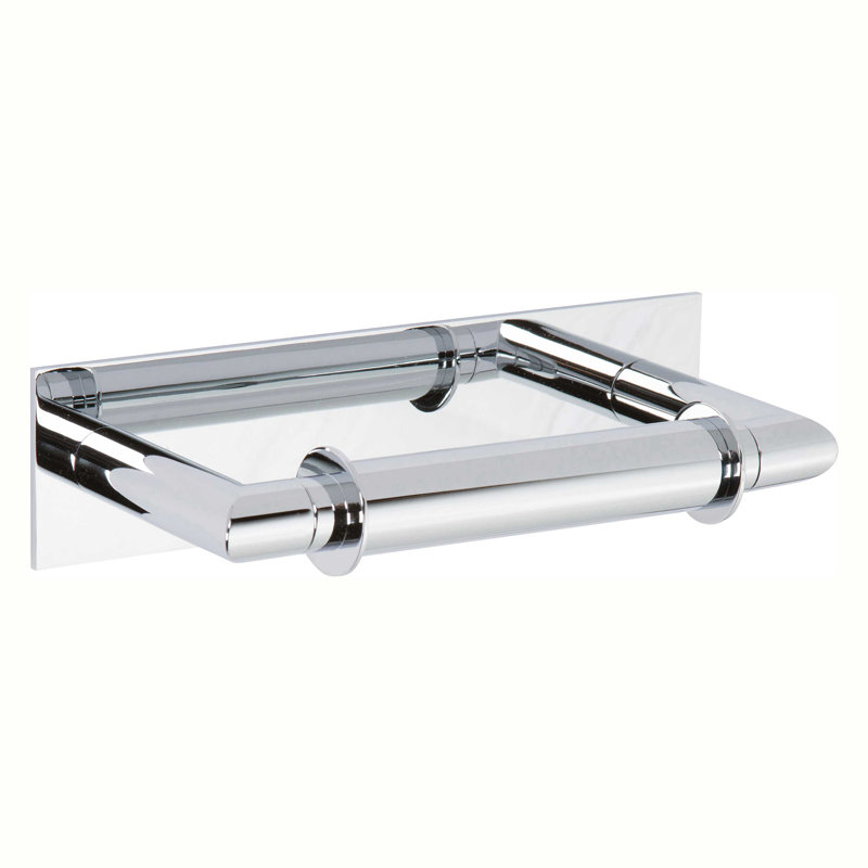 Surface Double Post Toilet Paper Holder, Polished Chrome