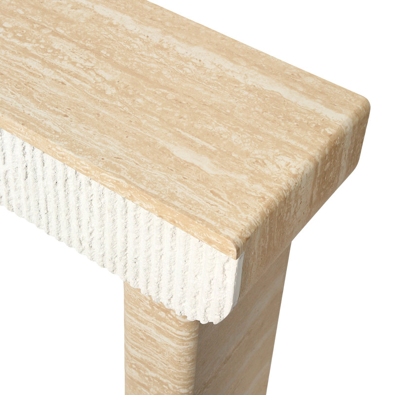 Table d'entrée 47,2 po rectangulaire beige et jaune, console avec deux tiroirs cachés, idéale pour l'entrée et le salon, table à assemblage rapide et facile, surface surdimensionnée moderne, surface généreuse