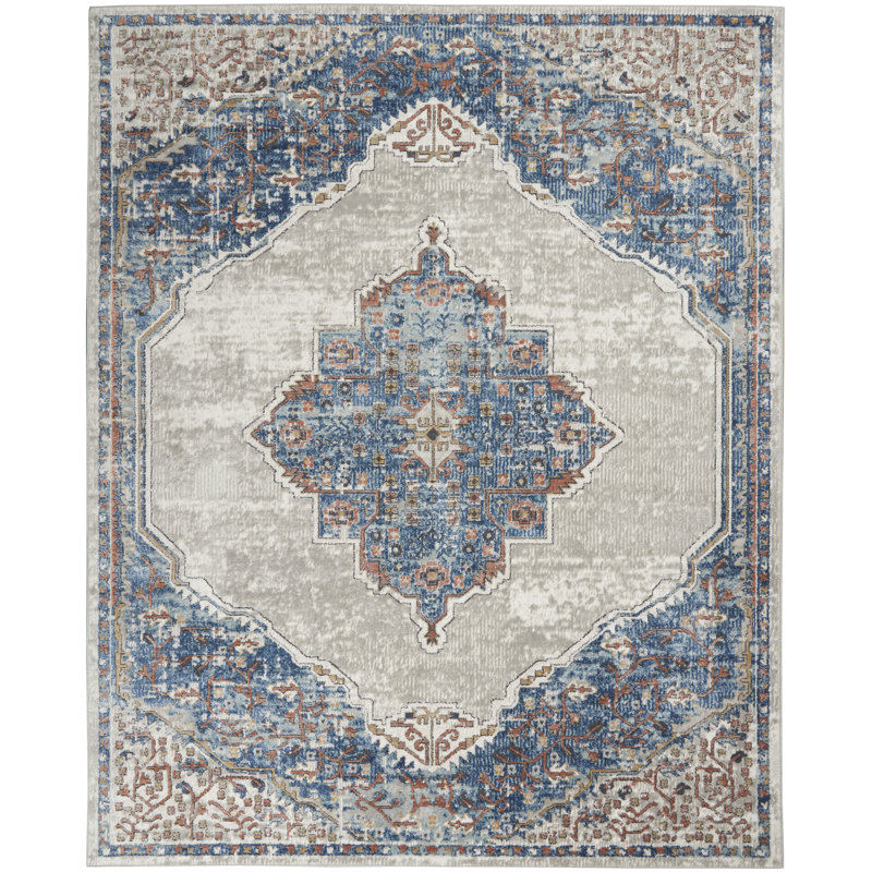 Tapis beige Freeda, Rectangle 7 pi 10 po x 9 pi 10 po