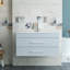 Meuble-lavabo mural avec tiroirs doubles, système de fermeture en douceur, lavabo en céramique et structure en aluminium pour un espace de salle de bain moderne et minimaliste-1948652621