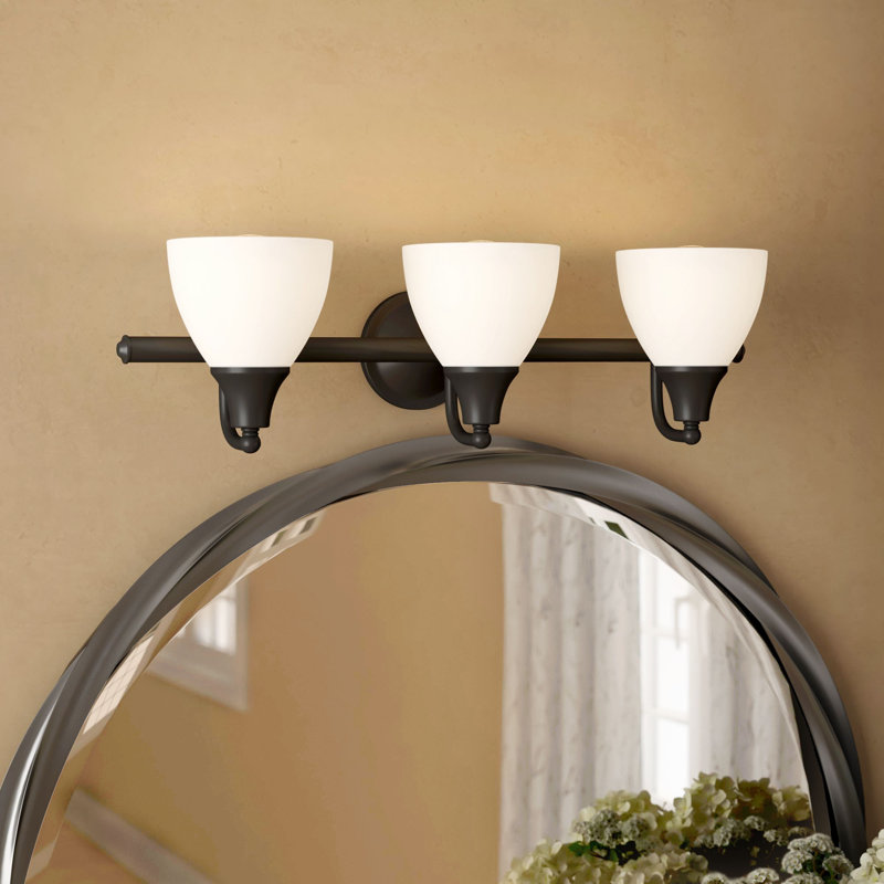 Éclairage de salle de bain à intensité variable 3 lumières Marley, Bronze huilé