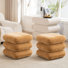 Modern Upholstered Square Swivel-Top Ottoman