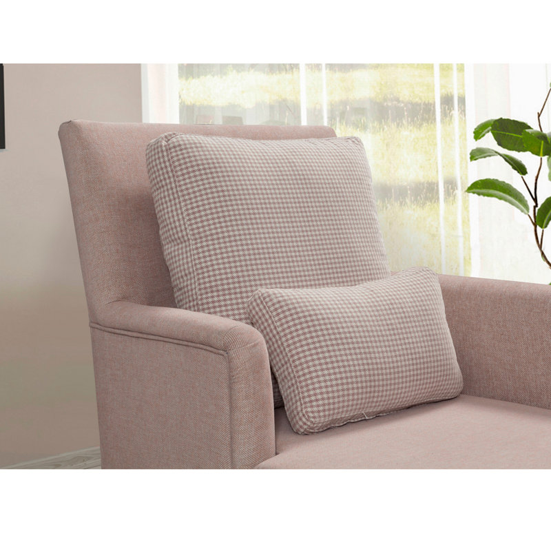 Chaise longue rembourrée Yaphank, Rose 100 % polyester