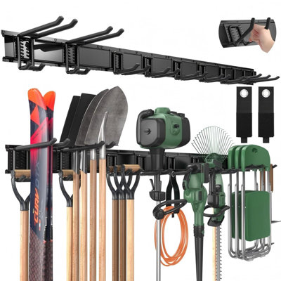 Garage Tool Organizer Wall Mount  (Black)