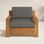 Chaise en teck Miguelina avec coussins Sunbrella-2076214810-2076214813