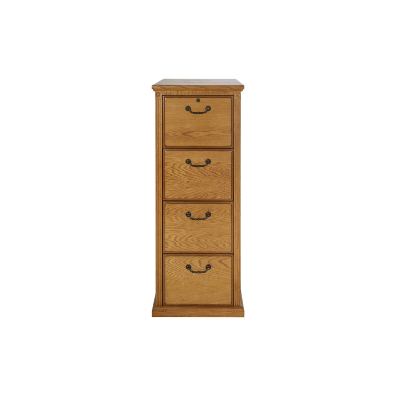 Reynoldsville 20.75" W 4-Drawer Locking Vertical Filing Cabinet , Wheat
