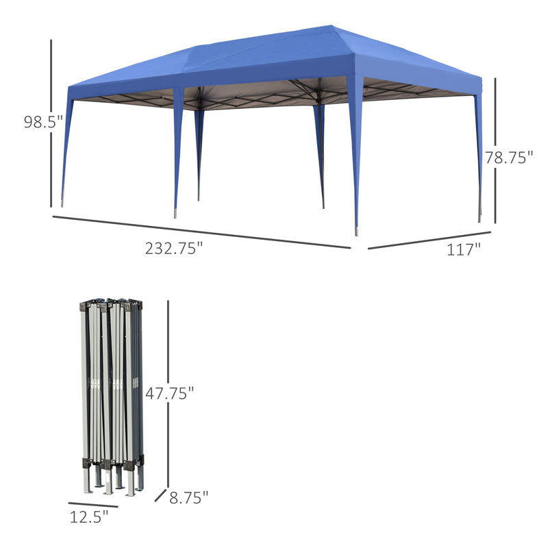 Godwin Steel Pop-Up Party Tent, Blue