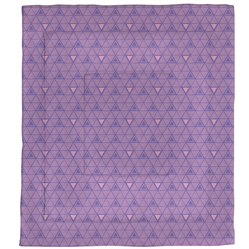 Édredon en microfibre réversible Patricia Geoffrey, Édredon simple TG, Mauve / Rose