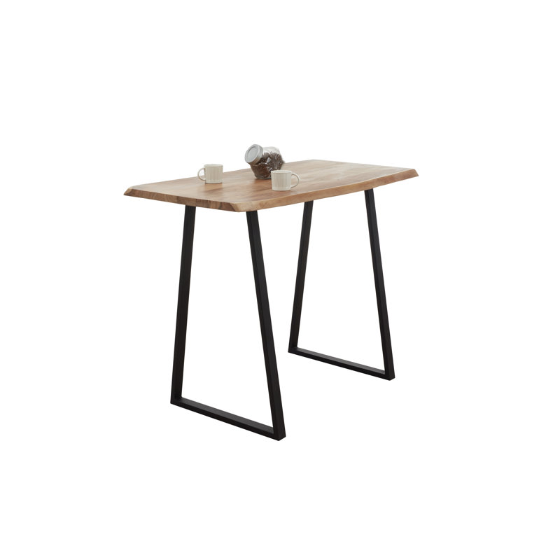 Tappan Acacia Solid Wood Top Metal Base Dining Table