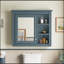 Armoire à pharmacie 30 po x 28 po, armoire de rangement murale pour salle de bain, armoire murale moderne avec miroir, armoire à pharmacie, armoire à miroir avec 3 tablettes ouvertes (meuble-lavabo non inclus)
