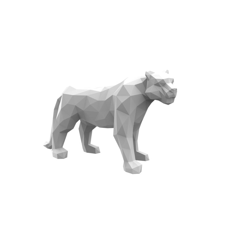 Leopard Garden Statue, White