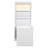 83.4"Tall Bookshelf With Writing Desk, Modern Bookcase With Study Desk, Workstation With Storage Shelf,Storage Bookcase With Open Shelves And Led Lighting For Living Room,Home Office,White