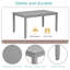 Ensemble de salle à manger moderne 5 pièces, table en bois avec 4 chaises rembourrées pour la cuisine et la salle à manger (ensemble de salle à manger)-1307115551