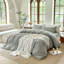 Ensemble de housse de couette rayé 100% coton délavé DONEUS-120141890-113054922