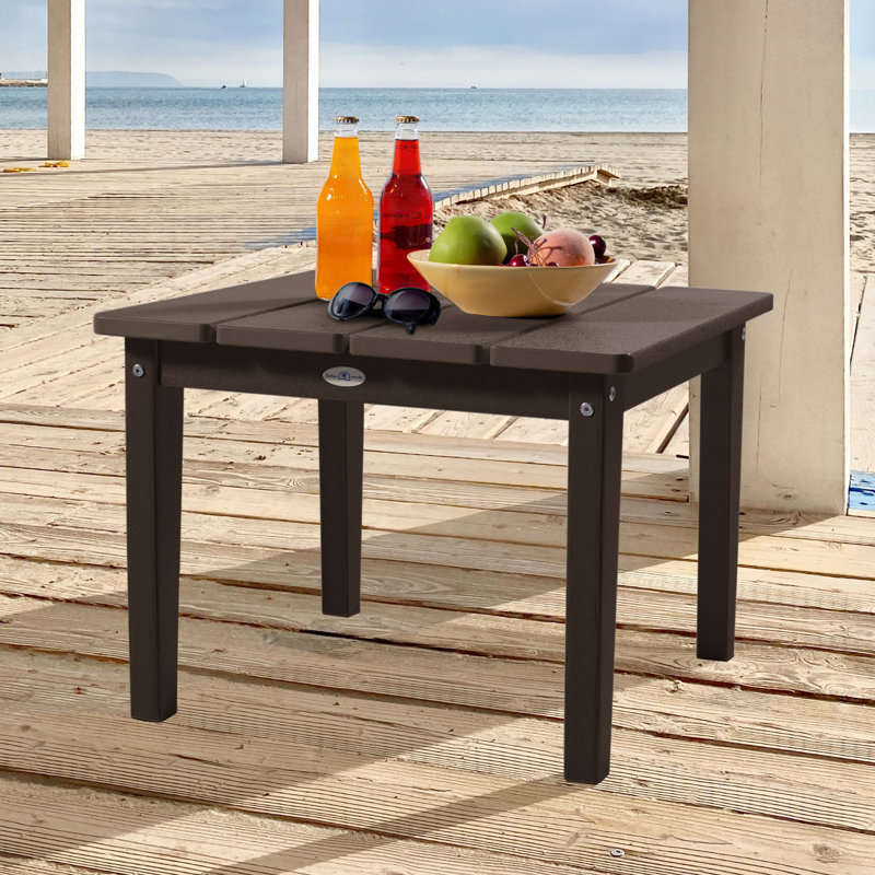 Middendorf Adirondack Outdoor Patio Table, 17" H x 22.75" W x 22.75" D, Mangrove Brown