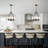 6 - Light 19.69'' Dimmable Modern Round Drum Chandelier With Textured Glass Shadefor Living Room, Bathroom,Foyer, Kitchen Island, Bedroom-1560465361