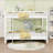 Queen Over Queen Wooden Bunk Bed With Guardrails And Slats-1113983733