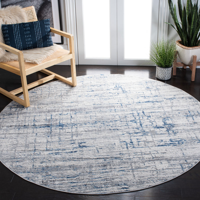 Tapis en coton Amelia, Rond 6 pi 7 po