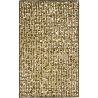 Tapis géométrique en laine / viscose touffeté à la main Martha Stewart