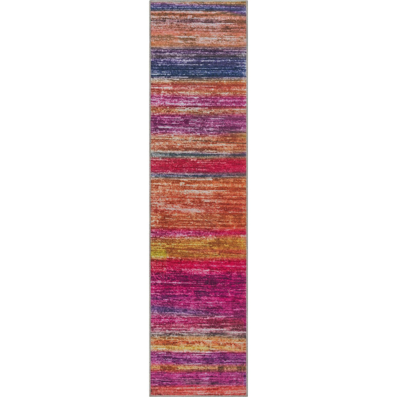 Ikhasa Chenille Abstract Indoor Rug, Runner 2' x 8'