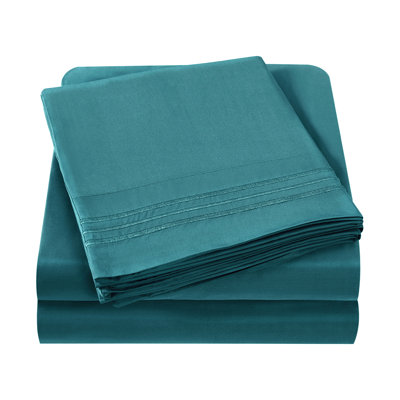 Cooling Bamboo Rayon 4-Piece California King Sheet Set – Ultra Soft, Breathable Bedding for Hot Sleepers with 16" Deep Pockets – Ocean Blue (Teal)