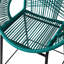 Bleu sarcelle pe de 2, support ergonomique pour une assise décontractée, motif tissé complexe, cadre, décor extérieur et intérieur convenant au confort du corps, esthétique exquise, environnements multiples