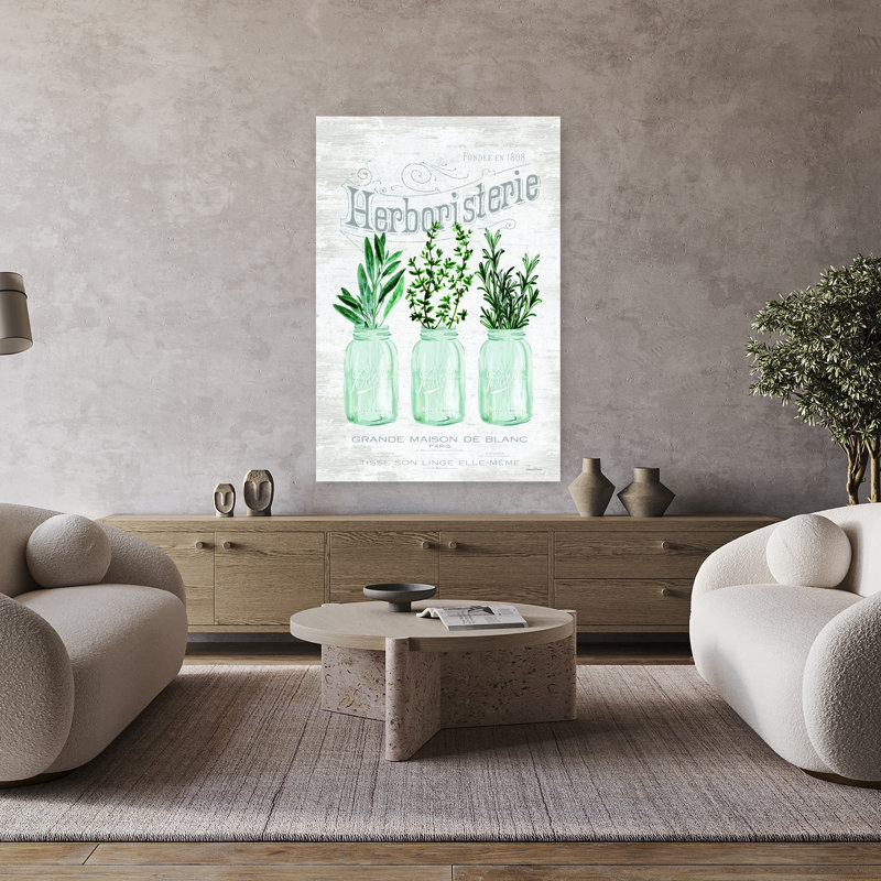 Charming Kitchen Herbs Spring Art, 48" H x 32" W
