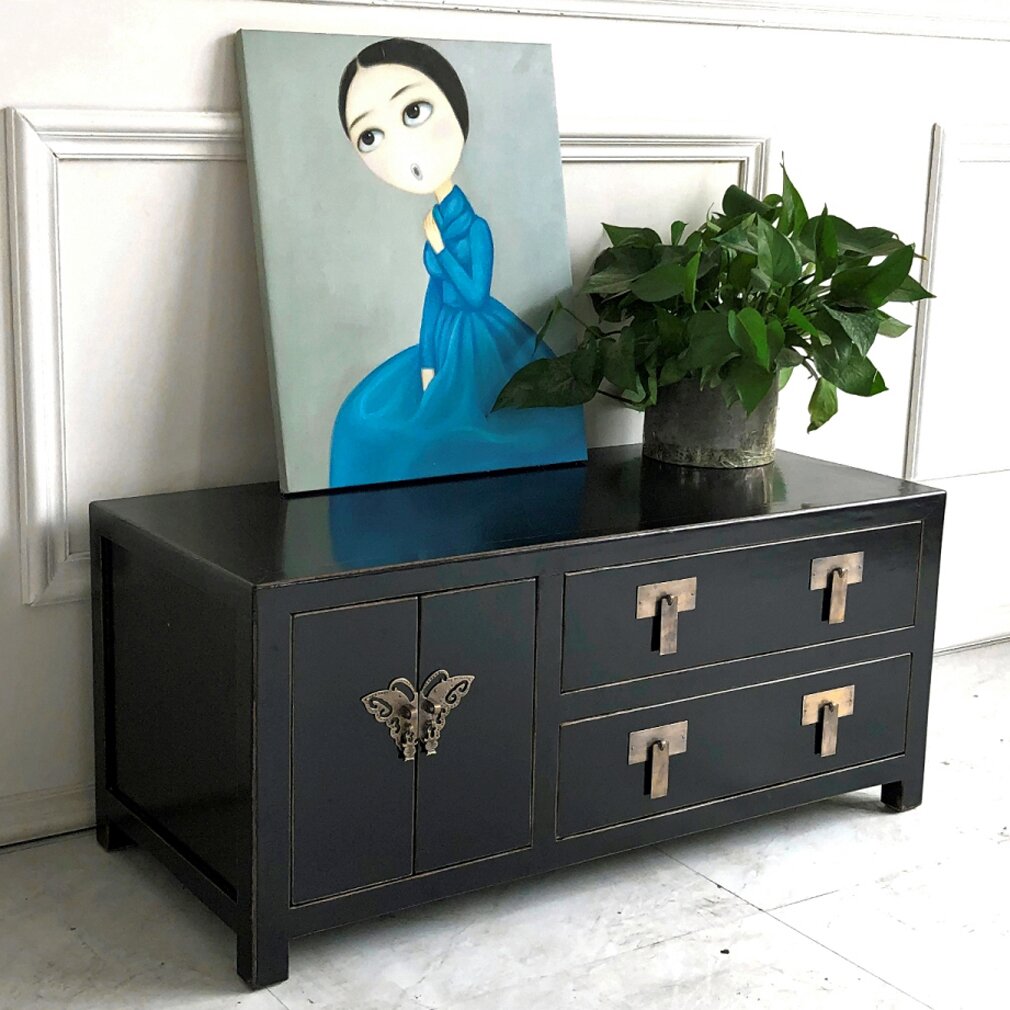 Poynter TV Stand Kommode Sideboard Schrank Lowboard Möbel vintage asiatisch chinesisch orientalisch