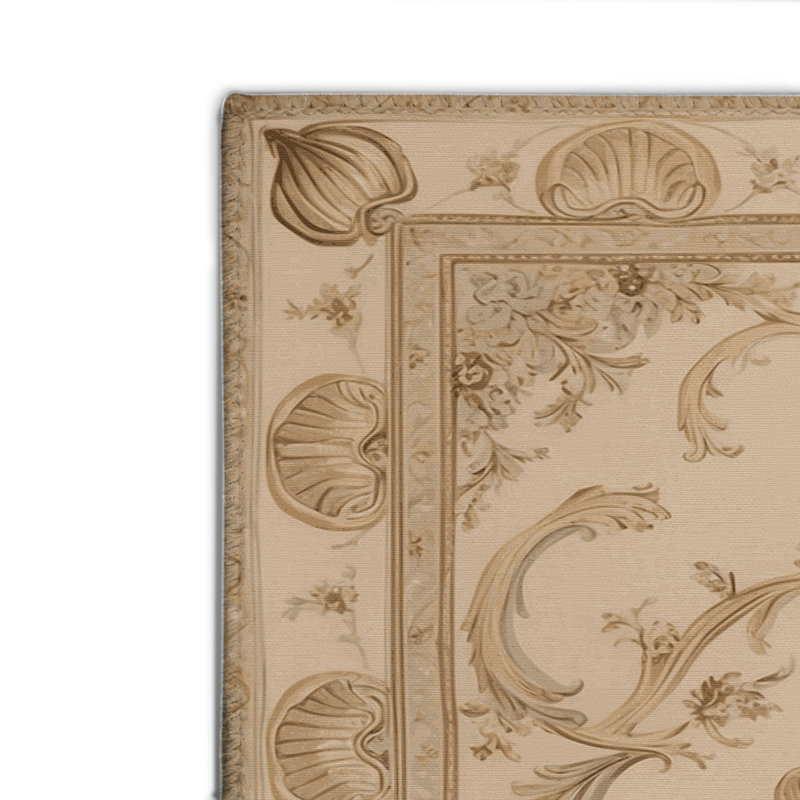 Tapis d'intérieur et d'extérieur brun français, Rectangulaire 2 pi x 3 pi