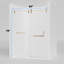 Porte de douche coulissante simple sans cadre de 56 à 60 po x H 76 po avec verre transparent-102079238