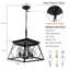 Lustre suspendu industriel à 4 lumières, cage moderne en métal, luminaire suspendu réglable pour la salle à manger, la cuisine et le salon (sans ampoules)-1830613609-1830613613-1830613618