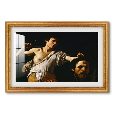 David tenant la tête de Goliath (version viennoise), vers 1607 - Caravage - Estampe encadrée sur mesure