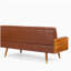 Canapé Adelaide Mid-Century moderne capitonné avec coussins décoratifs roulés