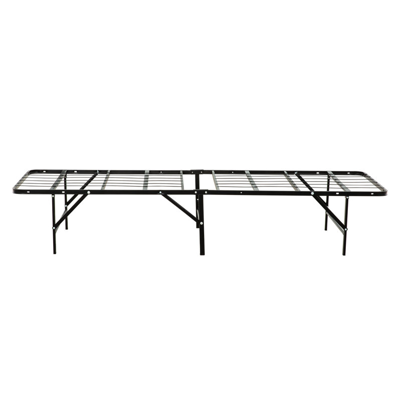 Plateforme en métal pour lit simple - sommier, espace pour la chambre à coucher et pratique, Lit simple