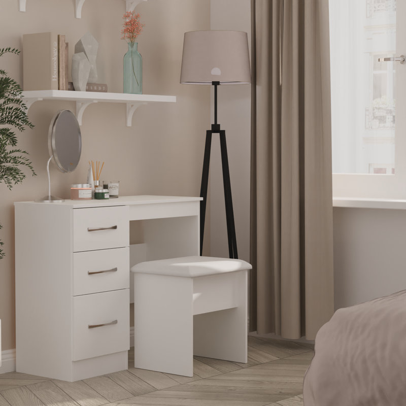 Avon 3 Drawer Vanity in White Matt (Ready Assembled)
