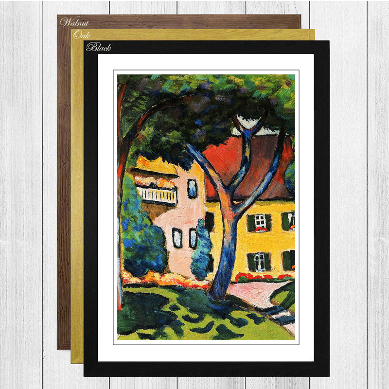 August Macke - Single Picture Frame Painting, Black