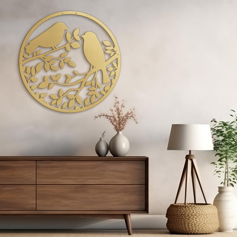 Wall Decor Metal, Gold, 30" H x 30" W x 0.05" D