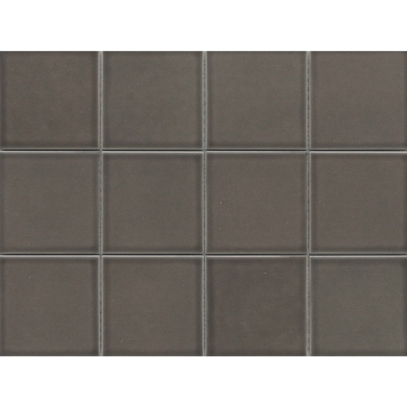 Kaze 12" x 16" Ceramic Grid Wall & Floor Tile, Taupe