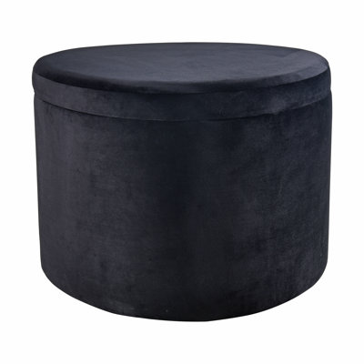 Linder Storage Ottoman - Black by Latitude Run