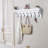 Coat Rack Wall Mount With Shelf,35’’ Long White Shelf With Hooks Underneath,Wall Mounted Coat Rack With Shelf,Key Rack For Wall,7 Triple Hooks For Hanging Coats,Bathroom,Entryway