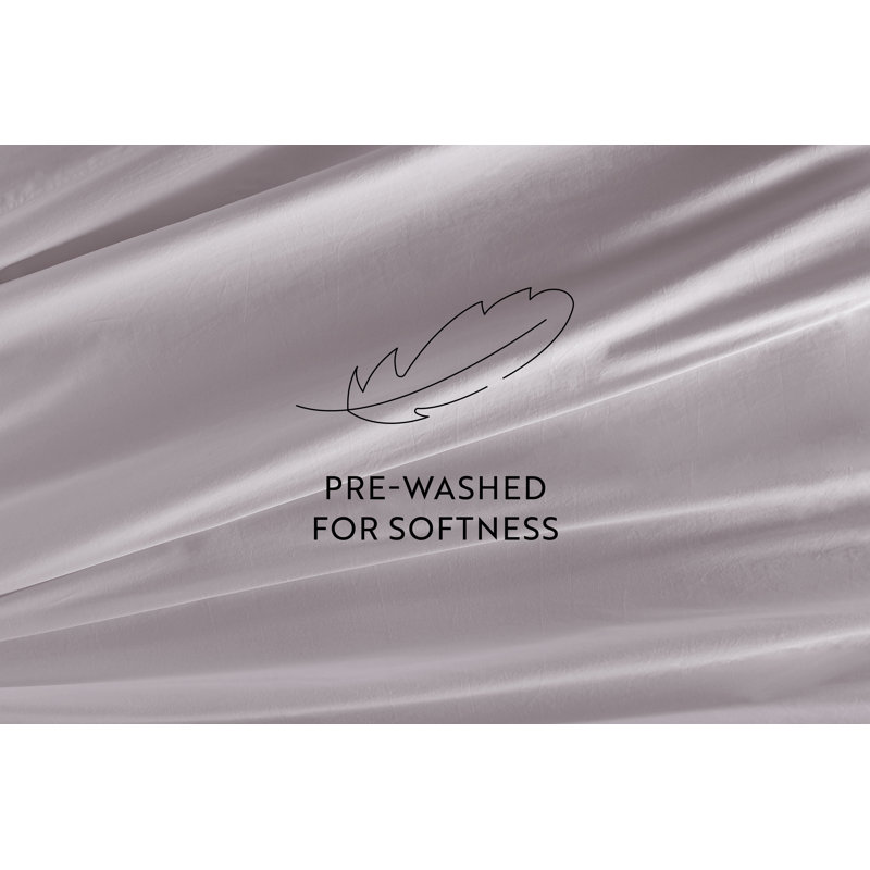 Mauve Full Cotton 4-Piece Solid Sheet Set