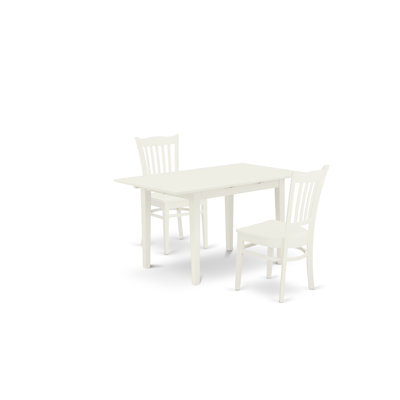  Rectangular Solid Wood Top With Butterfly Leaf Dining Table Set
