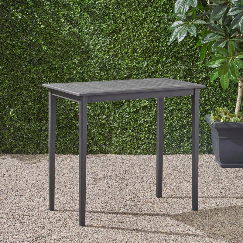 Table de bar d'extérieur en bois d'acacia