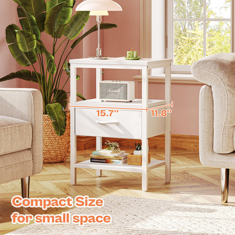 Table de bout Aviyon, Blanc