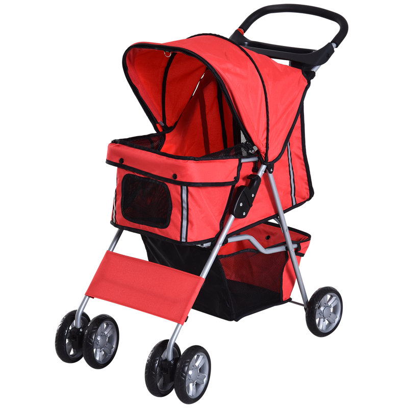 Poussette standard pliante, Rouge